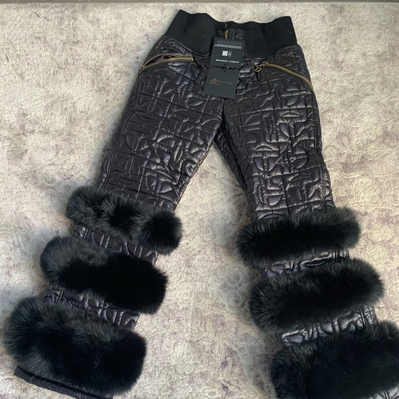 Moose Knuckles x Telfar Quilted Bomber Pants-Black Fox M/L - Picture 2 of 4